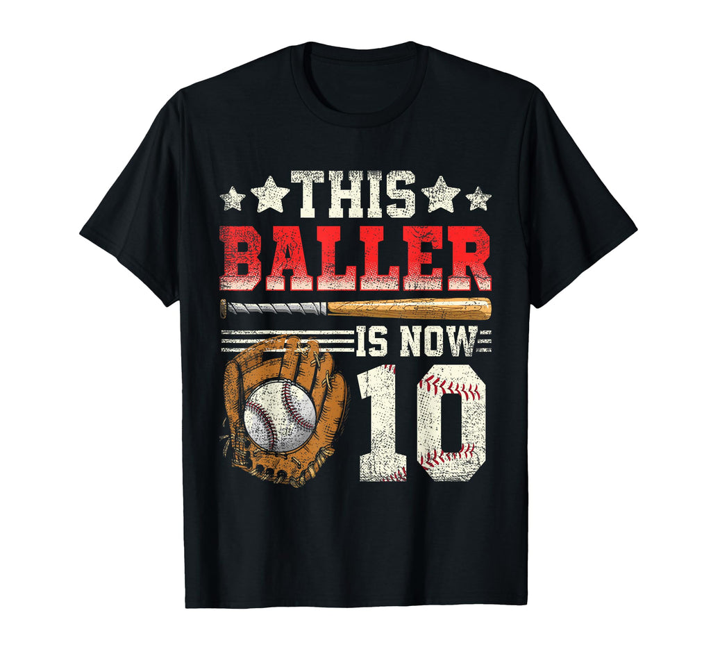 10Th Birthday Baseball Ten Year Old T-Shirt - Trendy Graphic Men Women - T-Shirt, Sweatshirt, Hoodie