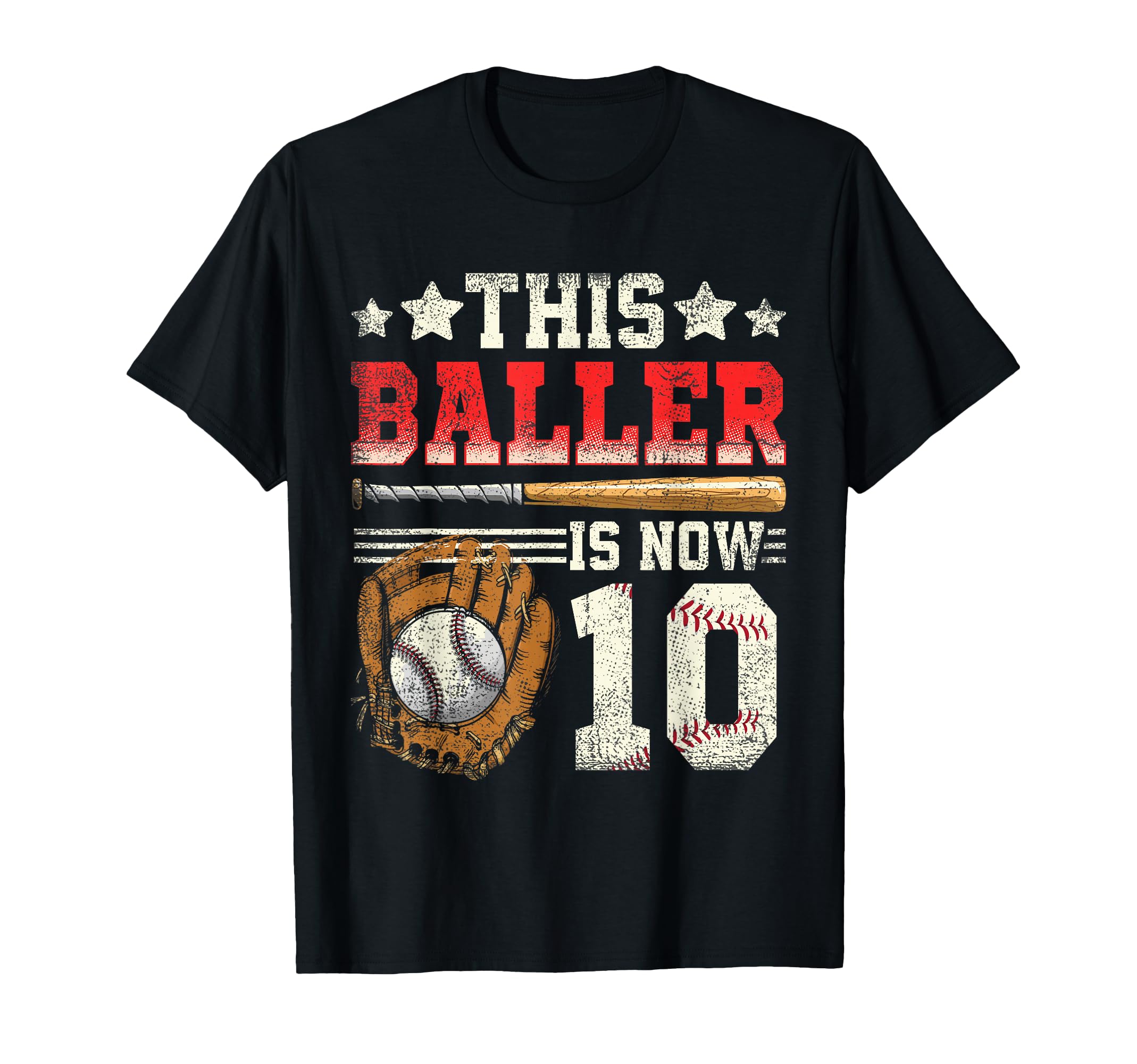10Th Birthday Baseball Ten Year Old T-Shirt - Trendy Graphic Men Women - T-Shirt, Sweatshirt, Hoodie
