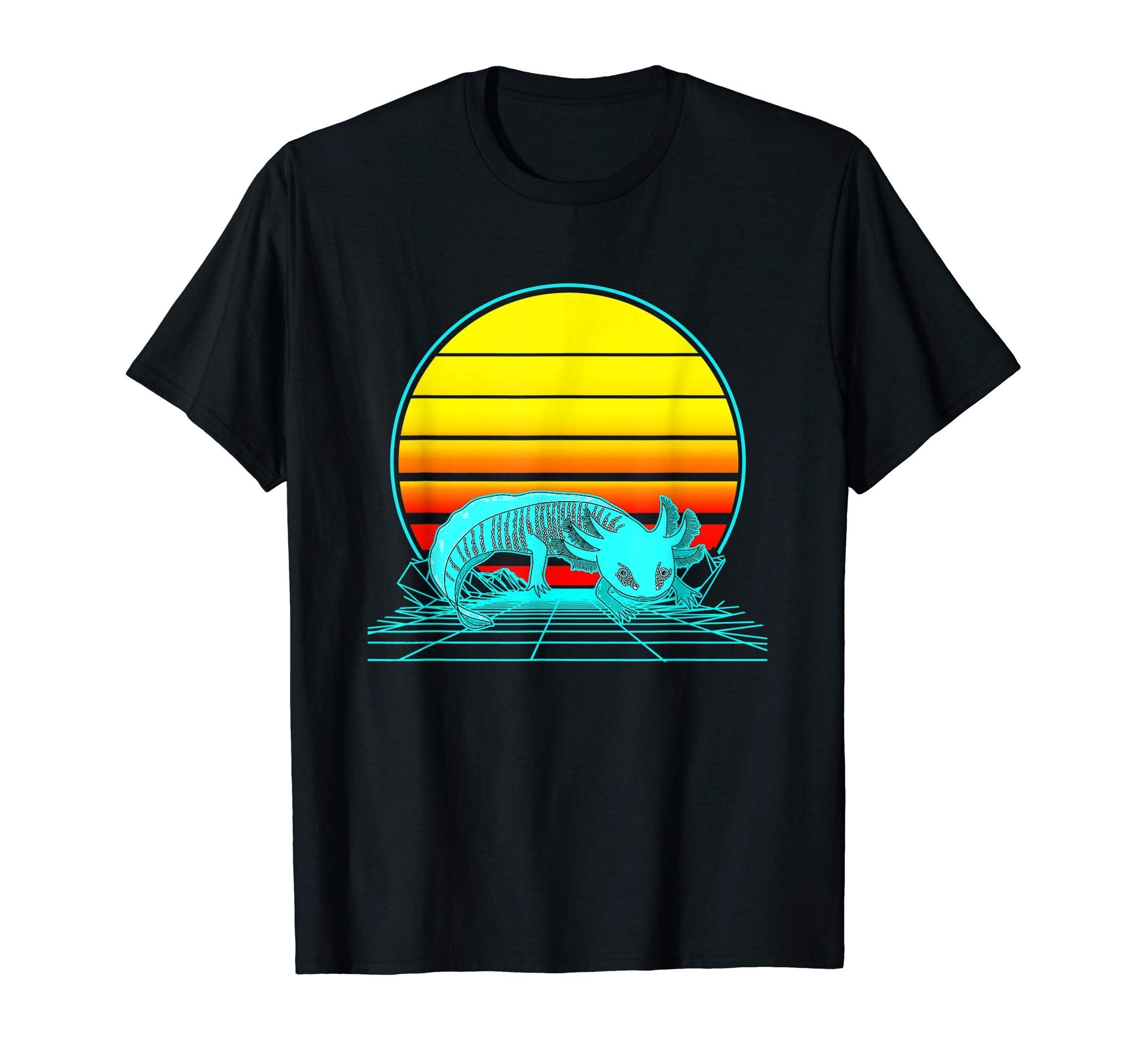 Sunset Axolotl T-Shirt - Casual Everyday Wear for Adults - T-Shirt, Sweatshirt, Hoodie