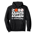 Raising Ballers Sports Mom Sports Hoodie - Aesthetic Graphic for Adults - T-Shirt, Sweatshirt, Hoodie