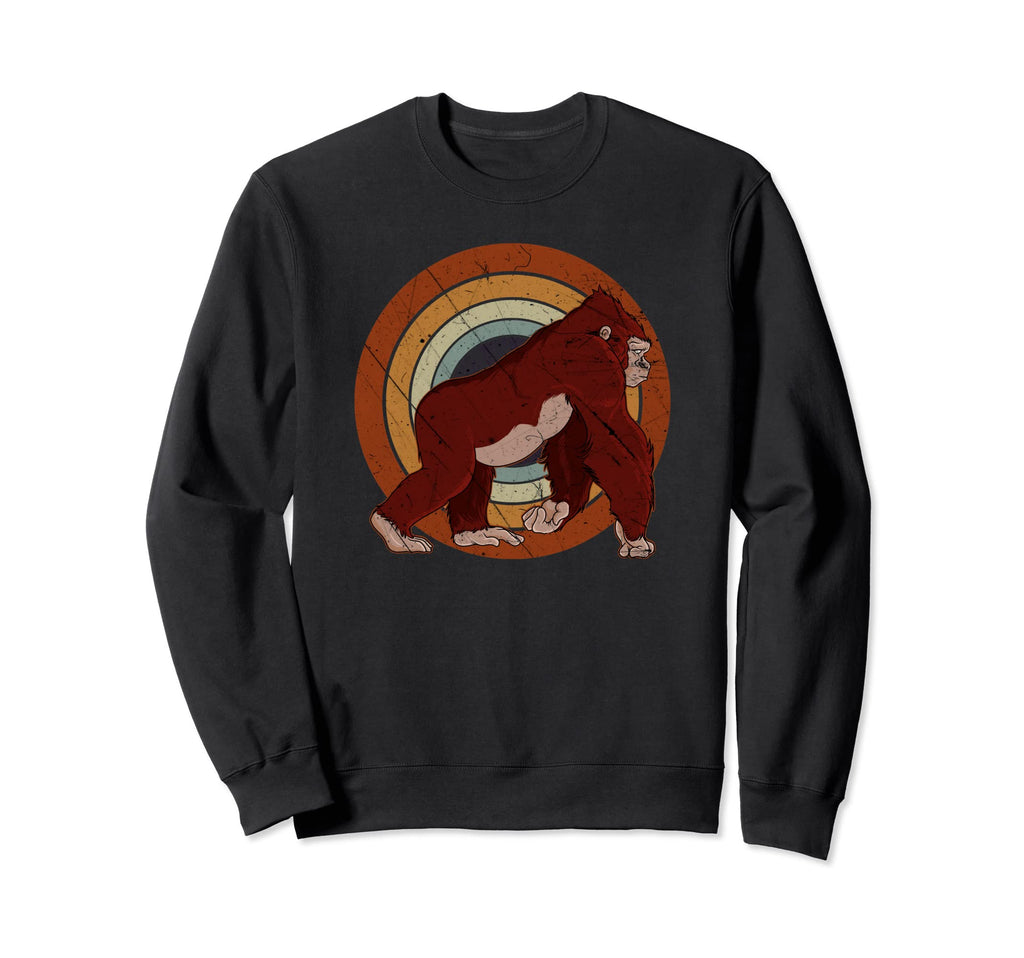 Gorilla 80S 90S Sunset Tropical Sweatshirt - Custom Art Print for Adults - T-Shirt, Sweatshirt, Hoodie