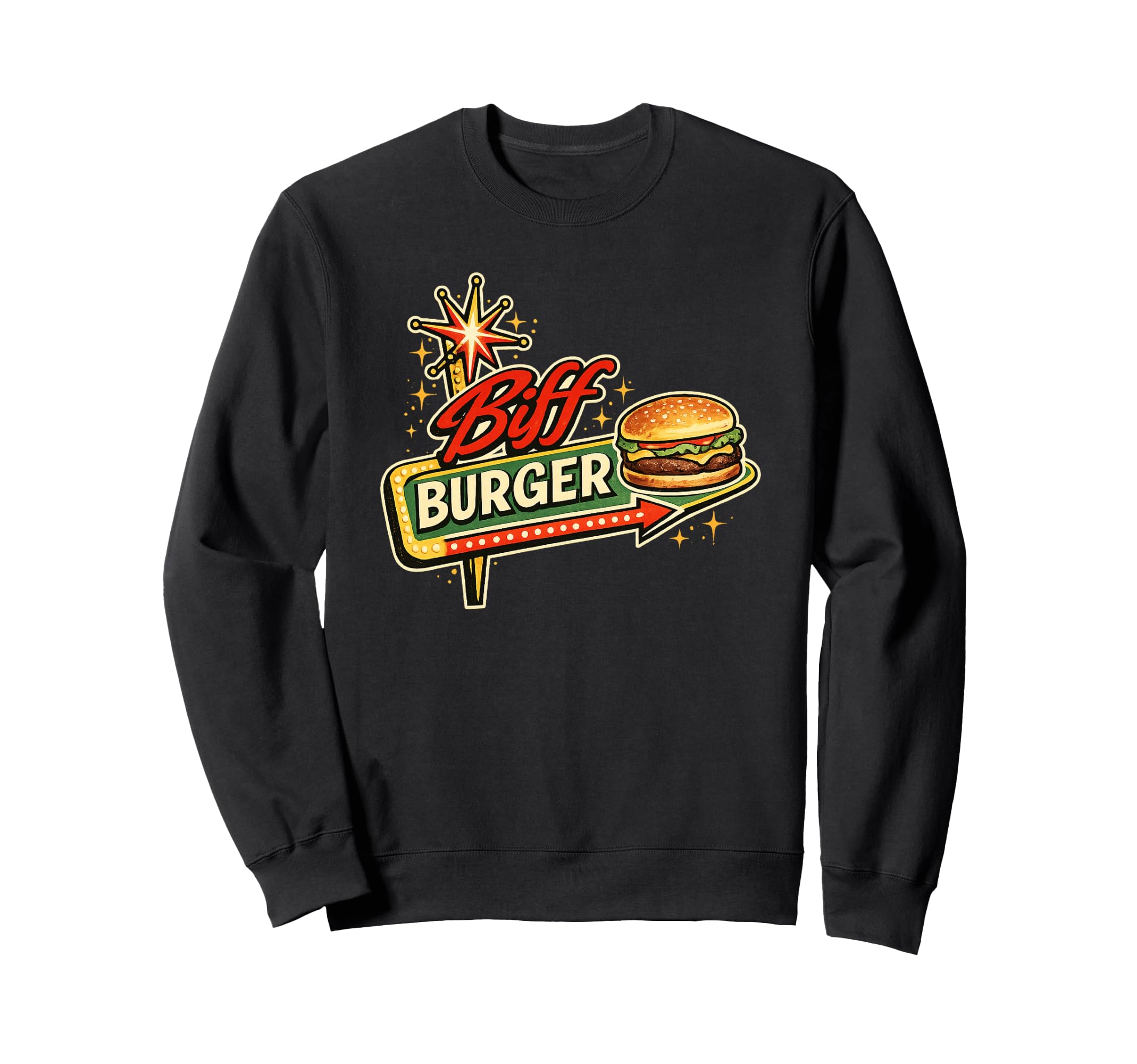 Biff Burger Joint Sign Diner Sweatshirt - Novelty Apparel Men Women - T-Shirt, Sweatshirt, Hoodie