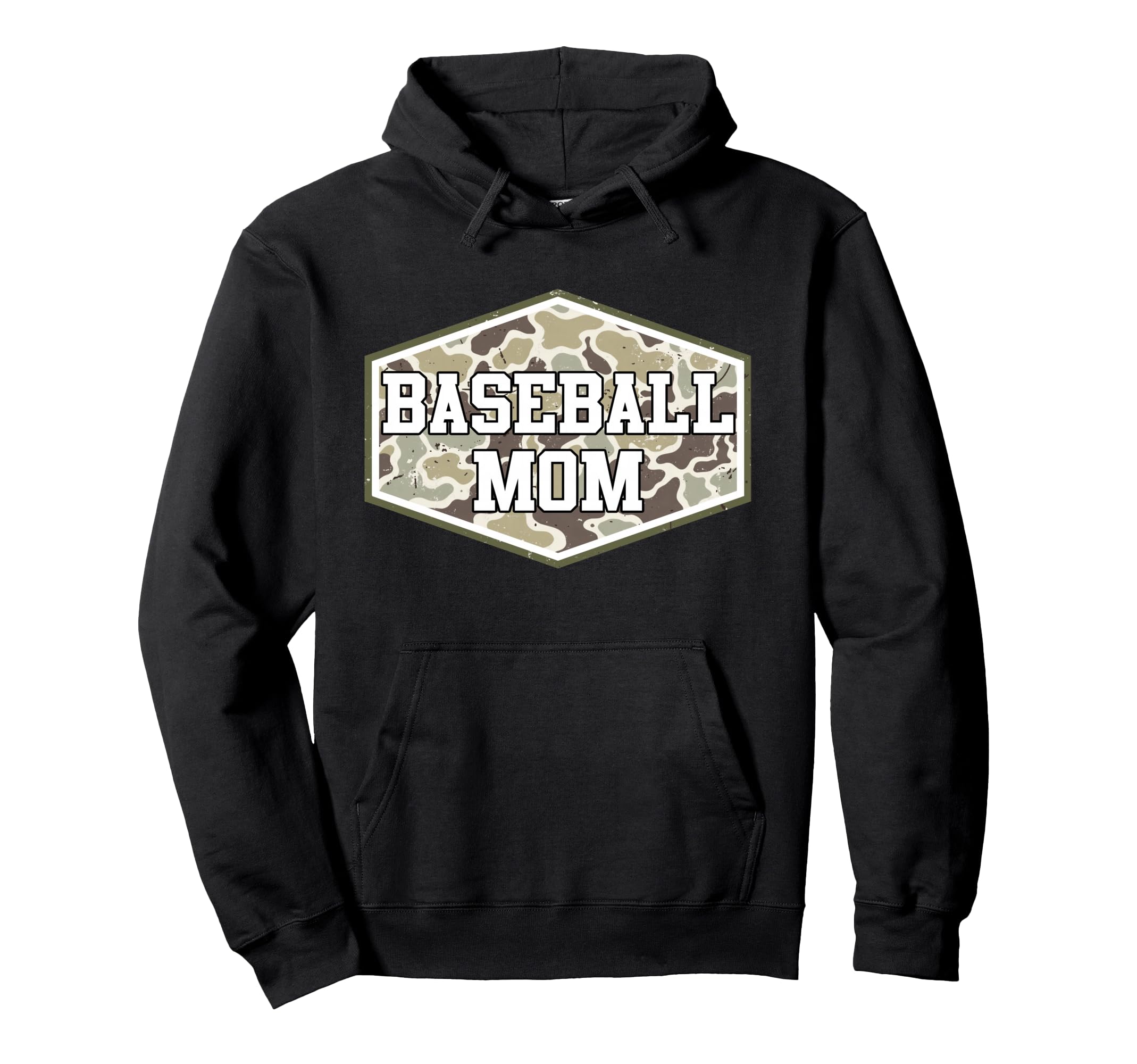 Camo Baseball Mom Camouflage Baseball Hoodie - Unique Graphic Men Women - T-Shirt, Sweatshirt, Hoodie