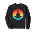 Meditation Silhouette Sunset 80S Sweatshirt - Graphic Print Unisex - T-Shirt, Sweatshirt, Hoodie