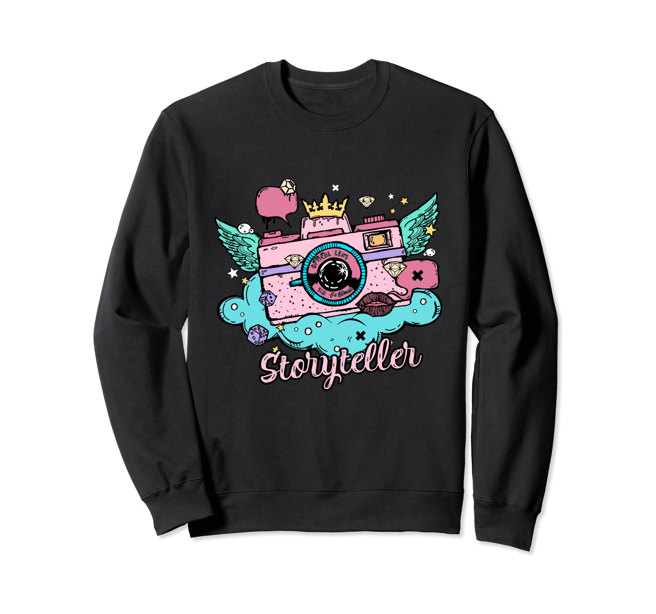 Photography Colorful Grunge Stye Sweatshirt - Graphic Print for Adults - T-Shirt, Sweatshirt, Hoodie