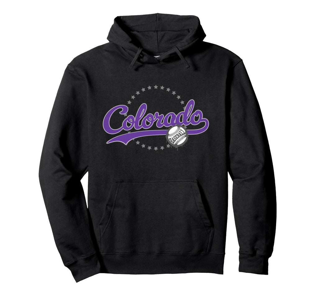 Colorado Baseball Fan Hoodie - Graphic Print Men Women - T-Shirt, Sweatshirt, Hoodie