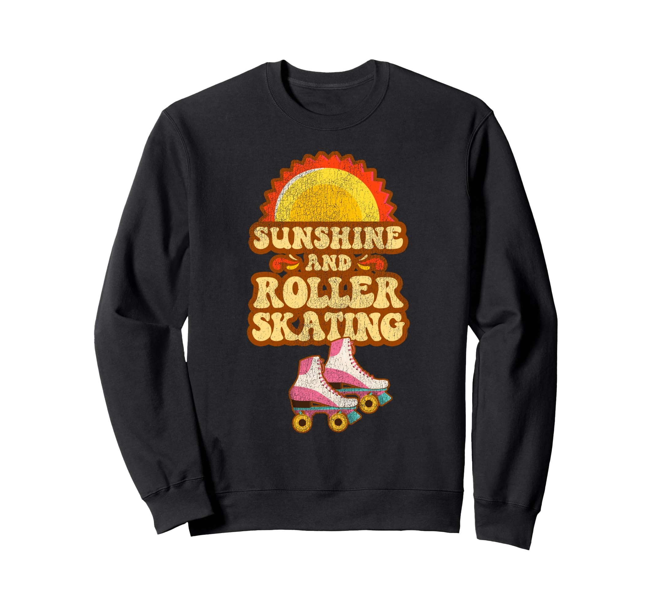 Roller Skating Skate 1970S Sweatshirt - Unique Graphic for Adults - T-Shirt, Sweatshirt, Hoodie