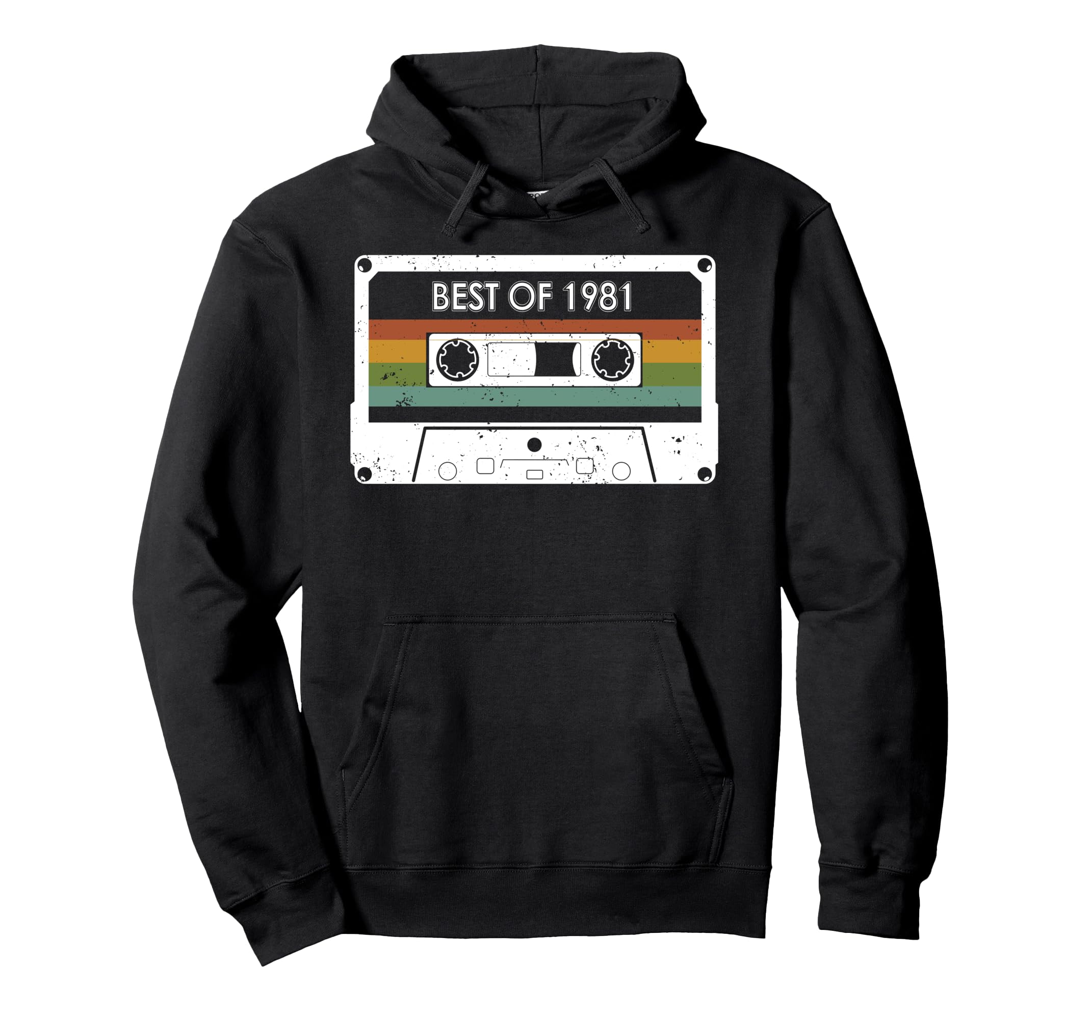 Best 1981 43Rd Birthday Cassette Tape Hoodie - Novelty Apparel Unisex - T-Shirt, Sweatshirt, Hoodie