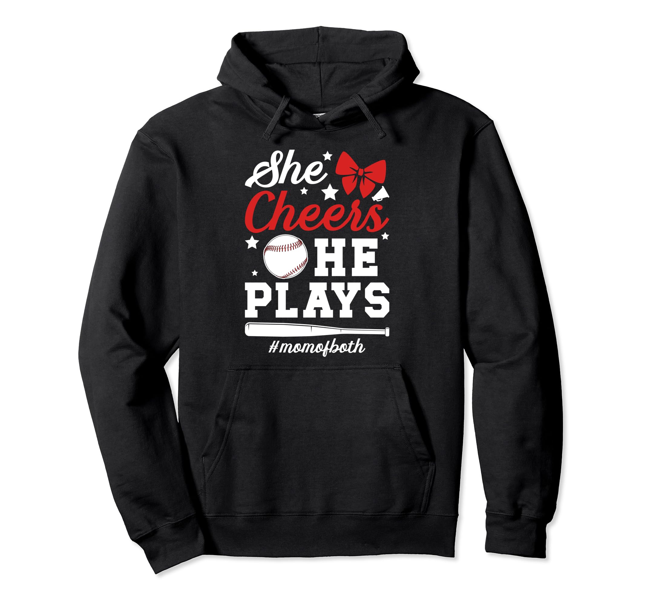 She Cheers He Plays Mom Both Hoodie - Casual Everyday Wear for Adults - T-Shirt, Sweatshirt, Hoodie