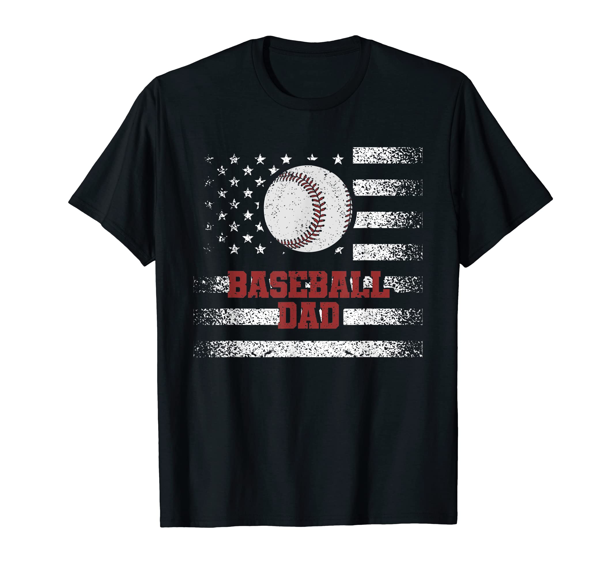 Mens Baseball Dad Usa American Flag T-Shirt - Fun Novelty Design Unisex - T-Shirt, Sweatshirt, Hoodie