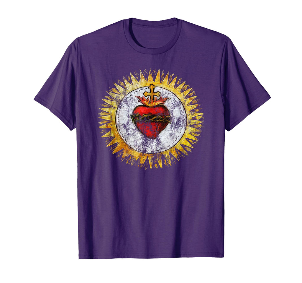 Sacred Heart Jesus Christ Christian T-Shirt - Novelty Apparel Unisex - T-Shirt, Sweatshirt, Hoodie