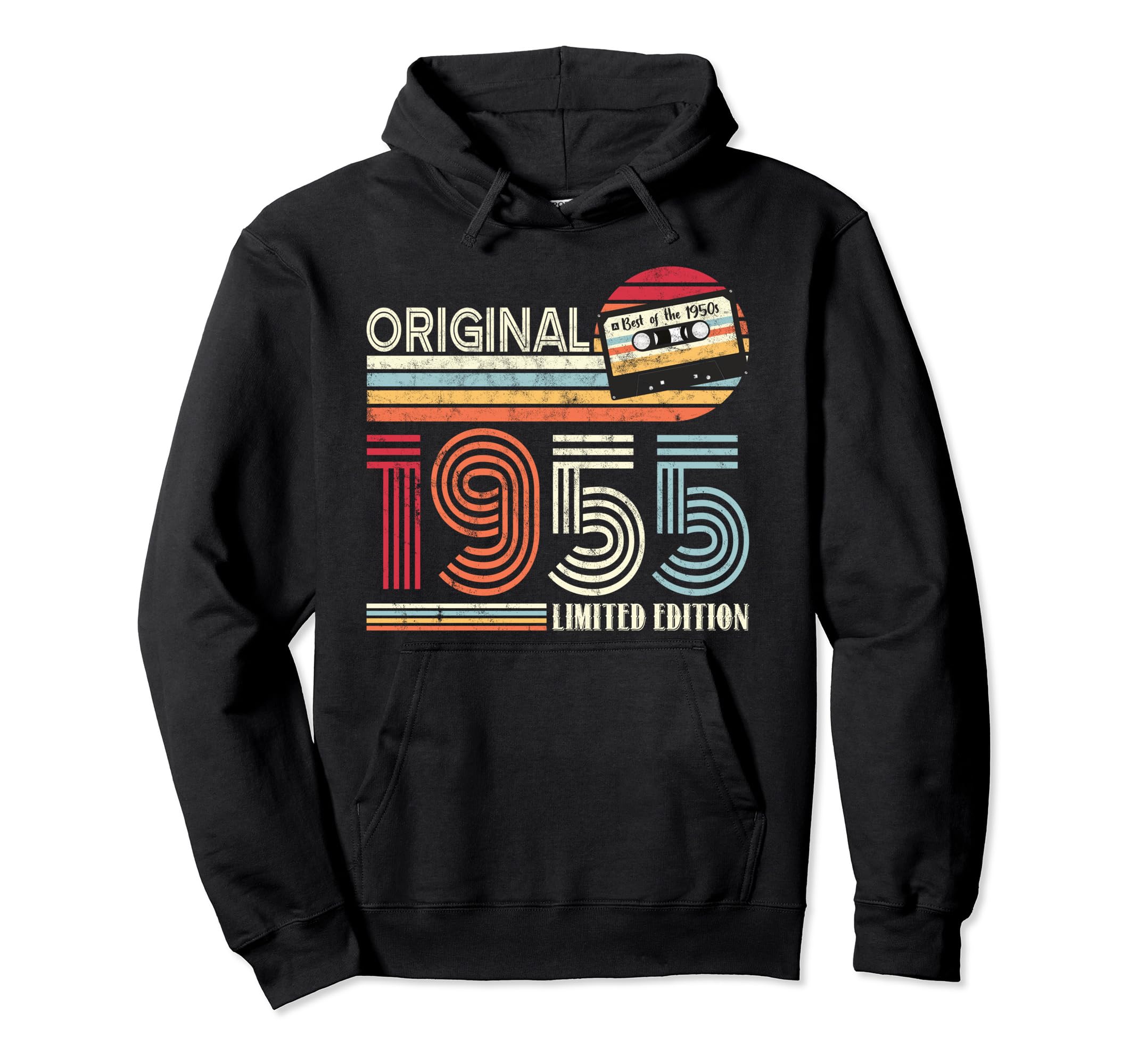 Original 1955 Birthday Guitar Hoodie - Casual Everyday Wear for Adults - T-Shirt, Sweatshirt, Hoodie