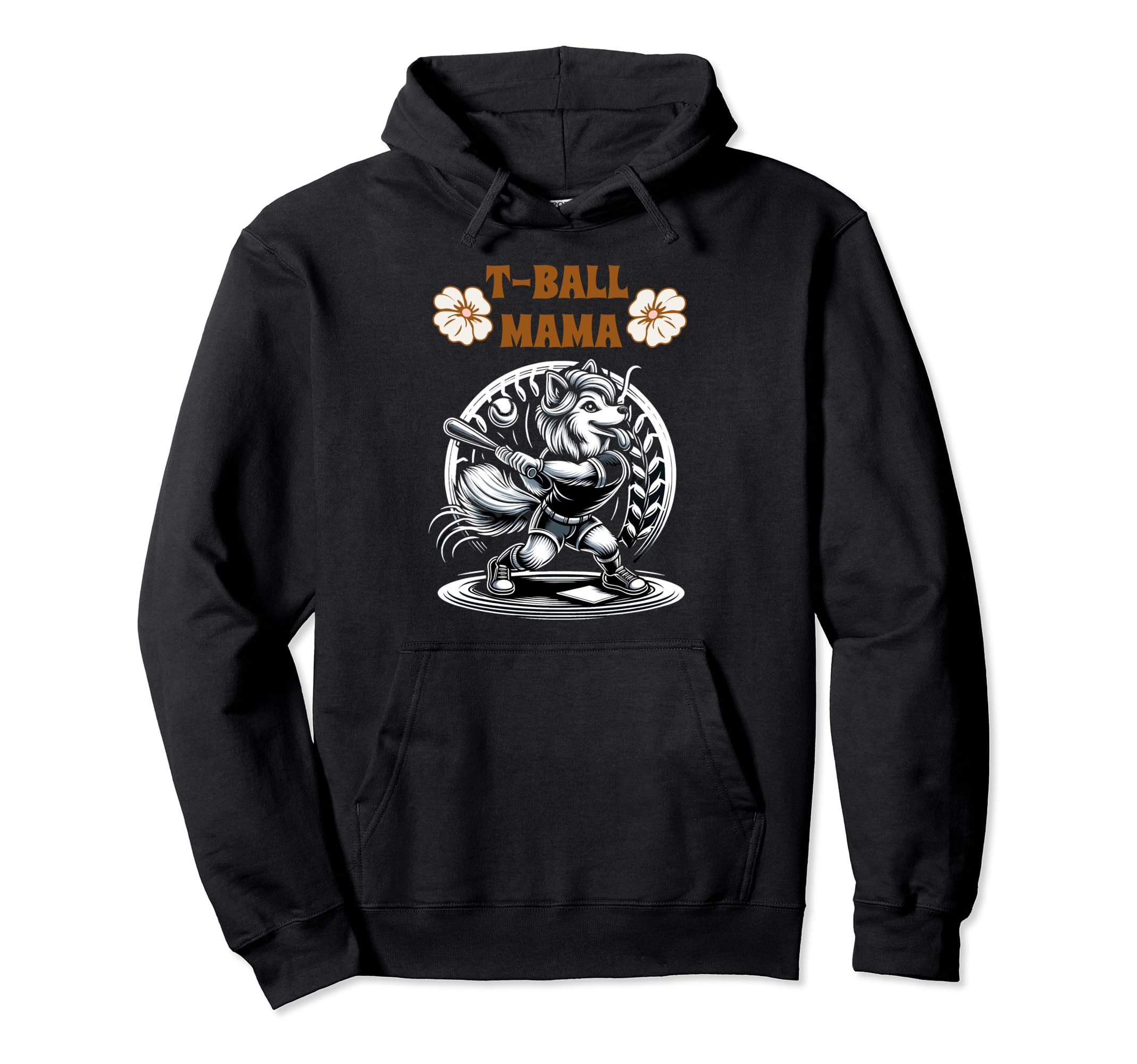 Teeball Mom Leopard T Ball Mom Mothers Hoodie - Trendy Graphic for Adults - T-Shirt, Sweatshirt, Hoodie