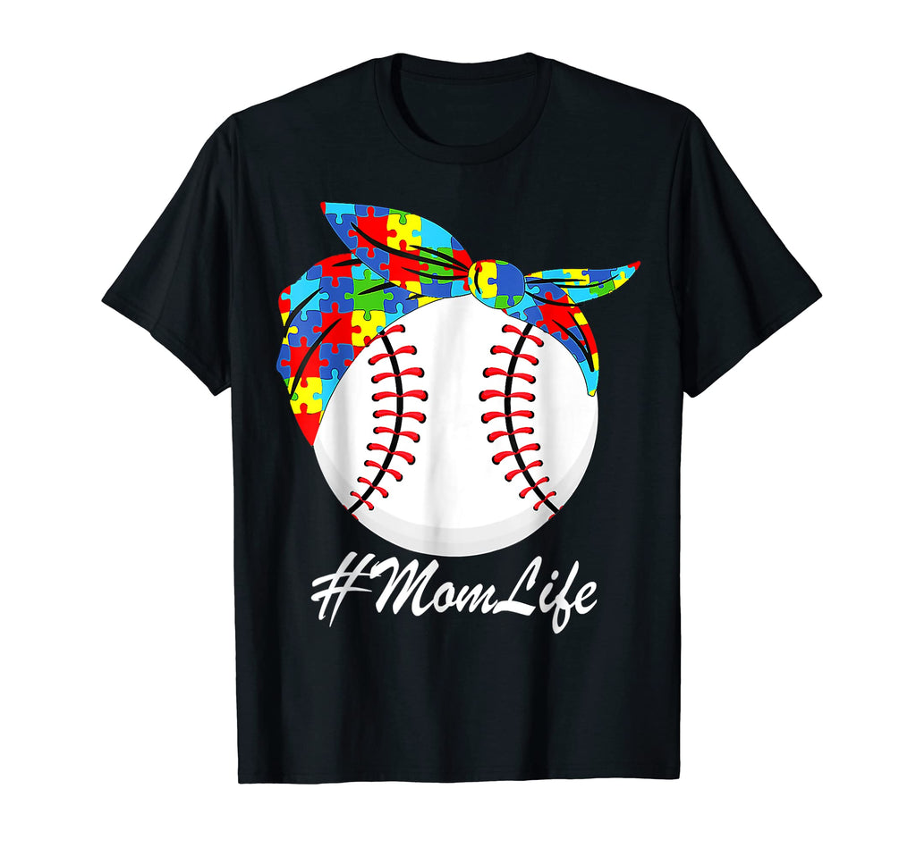 Autism Mom Baseball Messy Bun T-Shirt - Casual Everyday Wear for Adults - T-Shirt, Sweatshirt, Hoodie