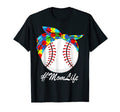 Autism Mom Baseball Messy Bun T-Shirt - Casual Everyday Wear for Adults - T-Shirt, Sweatshirt, Hoodie