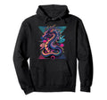 Vaporwave Dragon Aesthetic Synthwave Hoodie - Casual Everyday Wear Unisex - T-Shirt, Sweatshirt, Hoodie