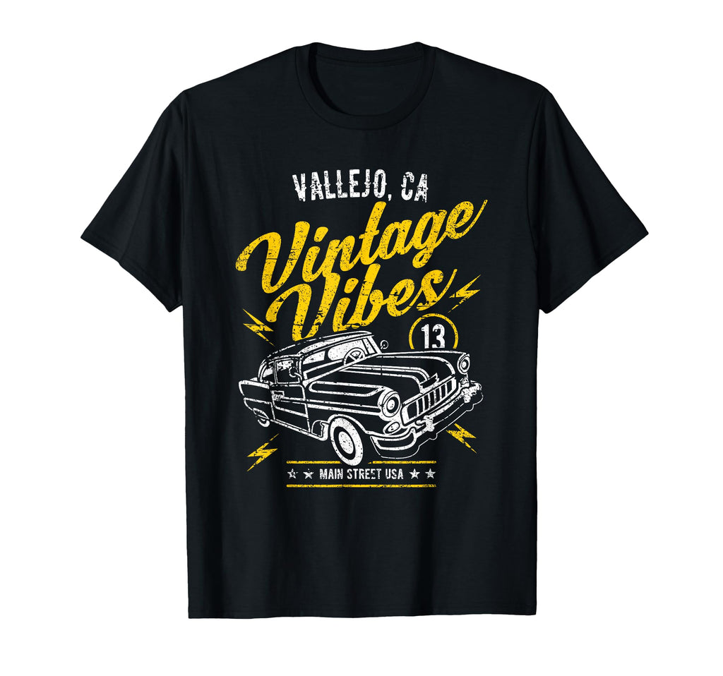 Vallejo Ca Usa Vibes Car Distressed T-Shirt - Unique Graphic for Adults - T-Shirt, Sweatshirt, Hoodie