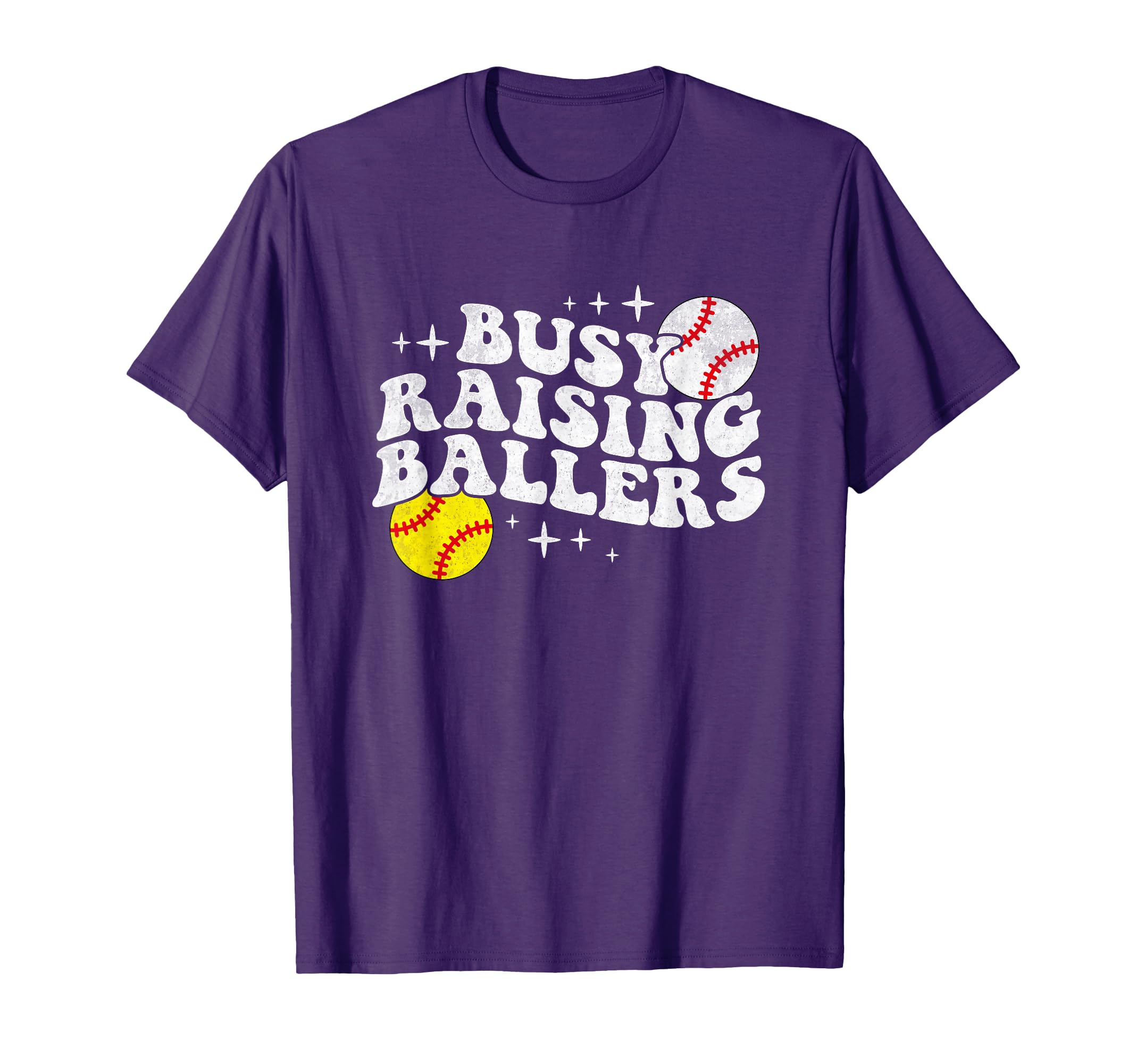 Busy Raising Ballers Softball Baseball T-Shirt - Unique Graphic for Adults - T-Shirt, Sweatshirt, Hoodie
