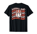 Baseball Mama Leopard Happy Face T-Shirt - Trendy Graphic for Adults - T-Shirt, Sweatshirt, Hoodie