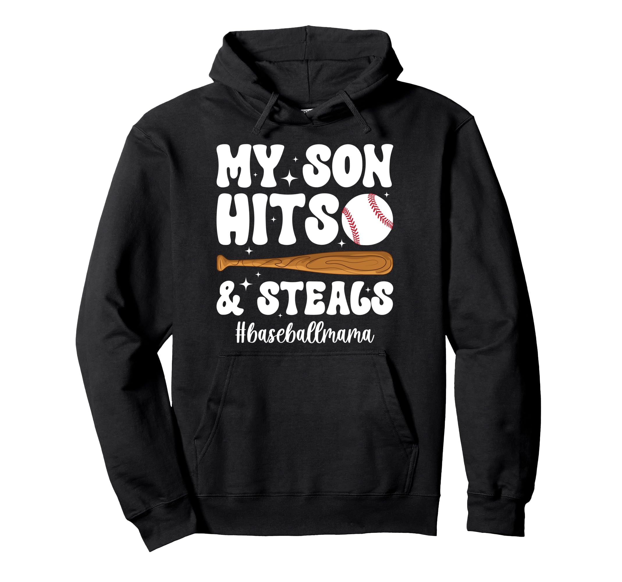 Baseball Mom Baseball Player Mama Hoodie - Minimalist Print for Adults - T-Shirt, Sweatshirt, Hoodie