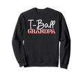 T Ball Grandpa Leopard Baseball T Sweatshirt - Minimalist Print Unisex - T-Shirt, Sweatshirt, Hoodie