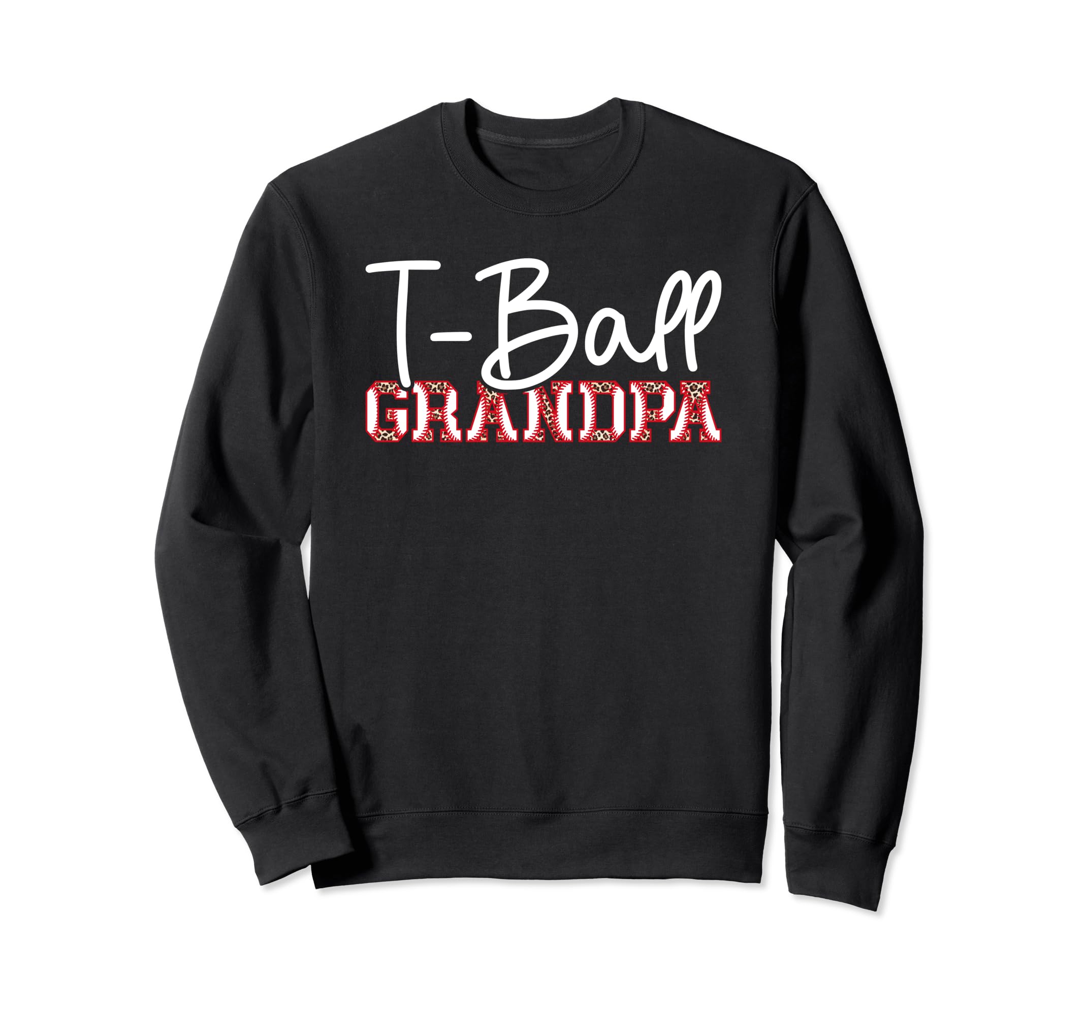 T Ball Grandpa Leopard Baseball T Sweatshirt - Minimalist Print Unisex - T-Shirt, Sweatshirt, Hoodie