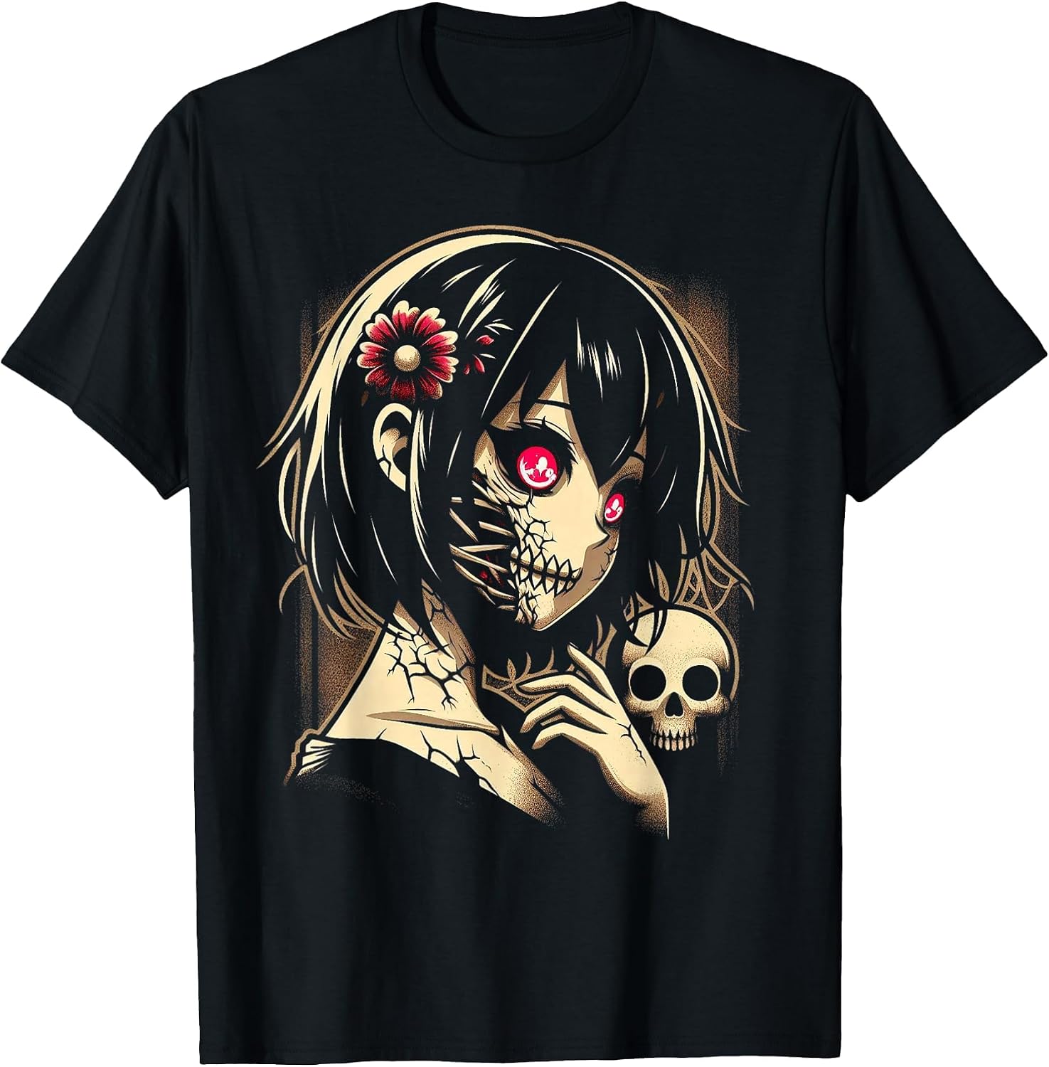 Japanisch Gruseliges Goth Horror Anime Manga Otaku - Adult & Kids T-Shirts, Sweatshirts & Hoodies apparel design preview 1