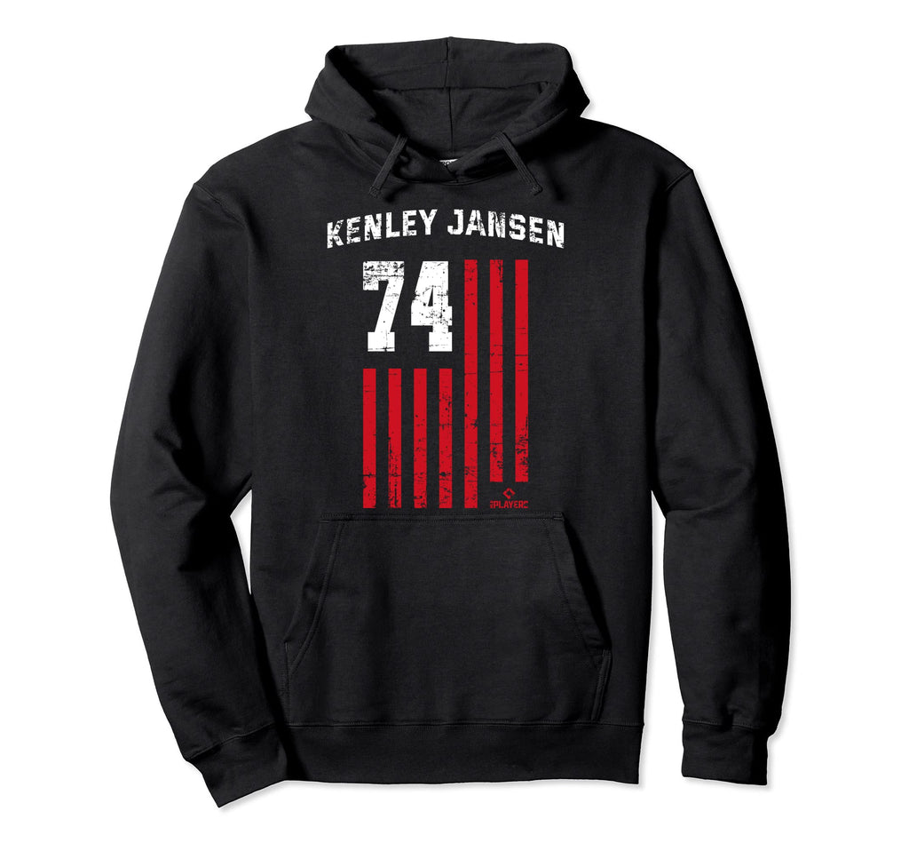 Kenley Jansen Flag Los Angeles Patriotic Hoodie - Graphic Print for Adults - T-Shirt, Sweatshirt, Hoodie