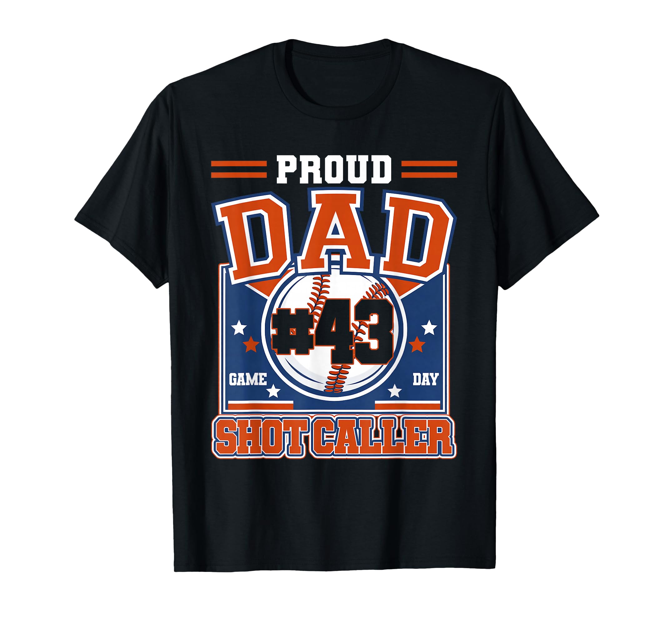 Proud Dad Baseball Player Number 43 T-Shirt - Trendy Graphic Men Women - T-Shirt, Sweatshirt, Hoodie