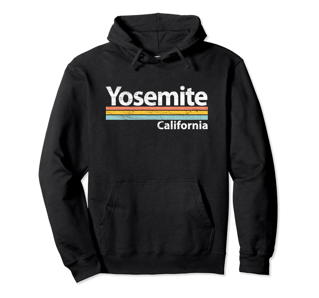 Yosemite National Park California Stripes Hoodie - Unique Graphic Unisex - T-Shirt, Sweatshirt, Hoodie