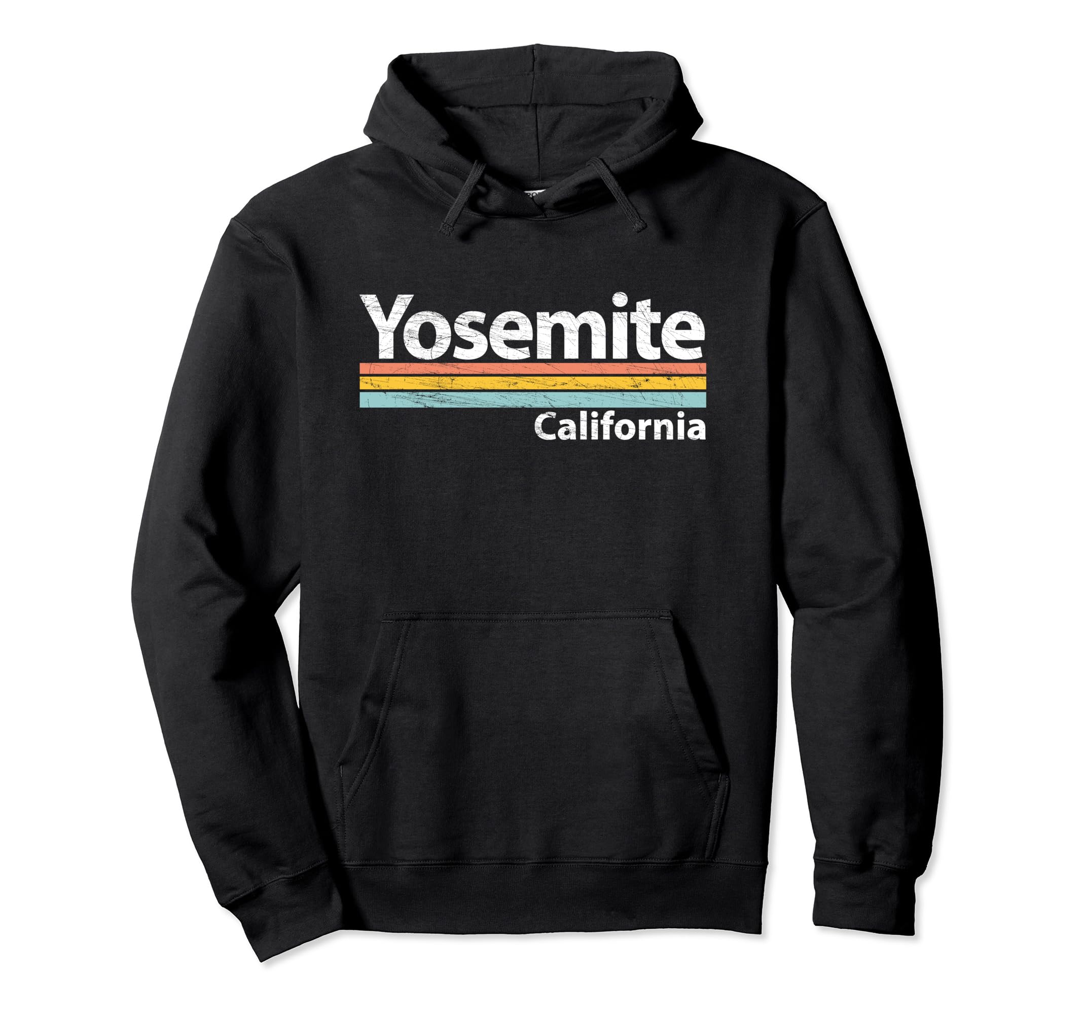 Yosemite National Park California Stripes Hoodie - Unique Graphic Unisex - T-Shirt, Sweatshirt, Hoodie