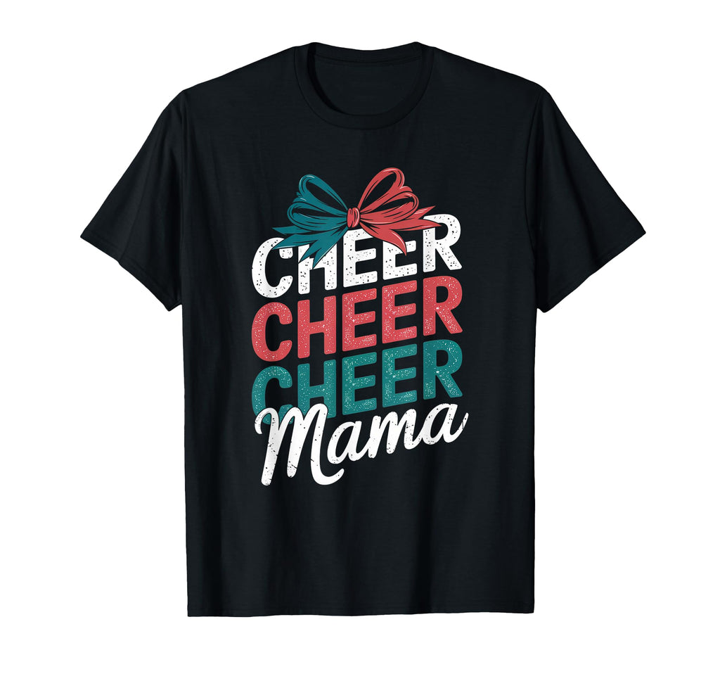 Cheer Mom Mother Bow Cheerleader Game T-Shirt - Minimalist Print Men Women - T-Shirt, Sweatshirt, Hoodie