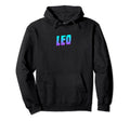 Leo Blue Purple Zodiac Sign Distressed Hoodie - Graphic Print for Adults - T-Shirt, Sweatshirt, Hoodie