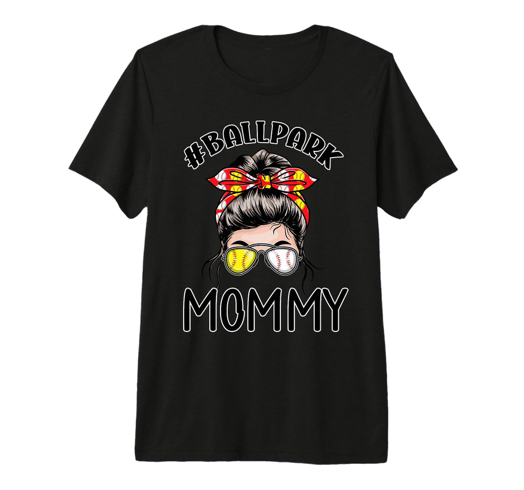 Baseball Mommy Ballpark Mommy Softball T-Shirt - Graphic Print Unisex - T-Shirt, Sweatshirt, Hoodie