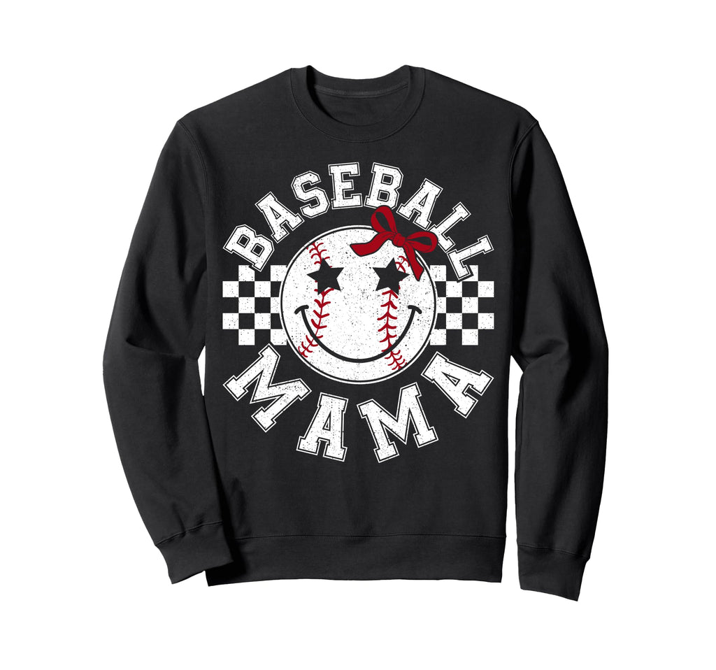Baseball Mama Coquette Bow Game Day Sweatshirt - Unique Graphic Men Women - T-Shirt, Sweatshirt, Hoodie