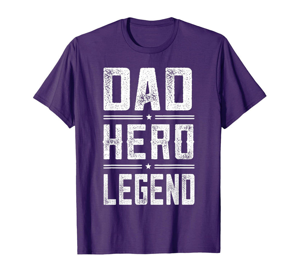 Dad Hero Legend Distressed Dad T-Shirt - Fun Novelty Design for Adults - T-Shirt, Sweatshirt, Hoodie
