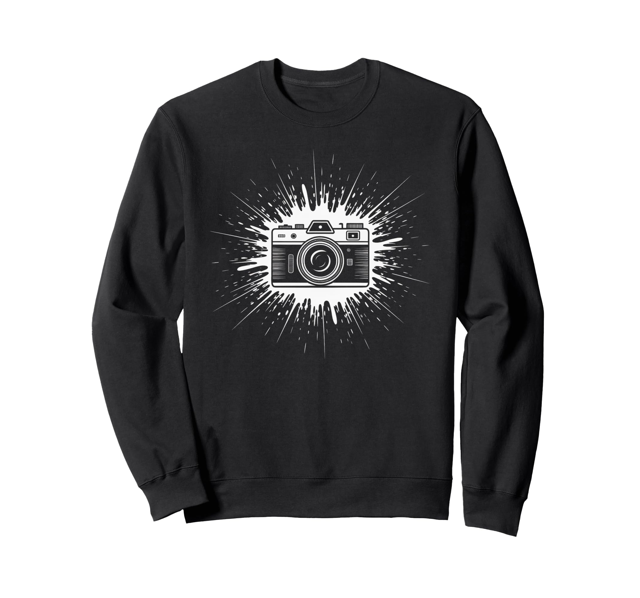 Camera Photo Photography Flash Sweatshirt - Minimalist Print Men Women - T-Shirt, Sweatshirt, Hoodie