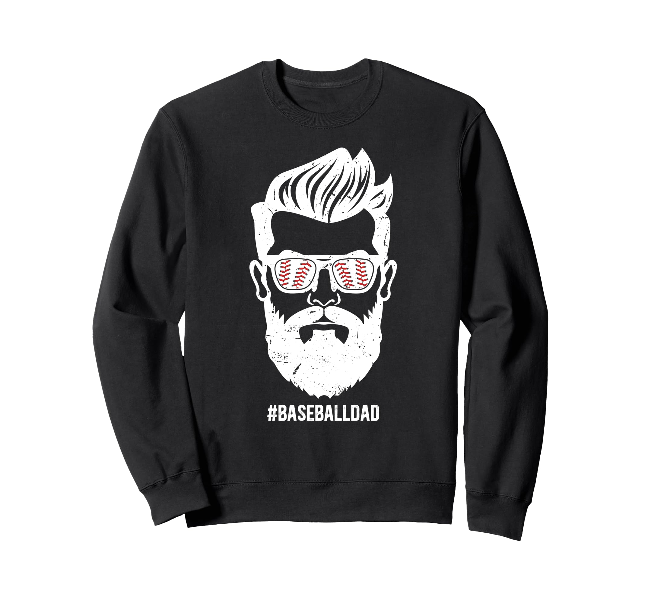 Baseball Dad Beard Dad Baseball Sweatshirt - Aesthetic Graphic for Adults - T-Shirt, Sweatshirt, Hoodie