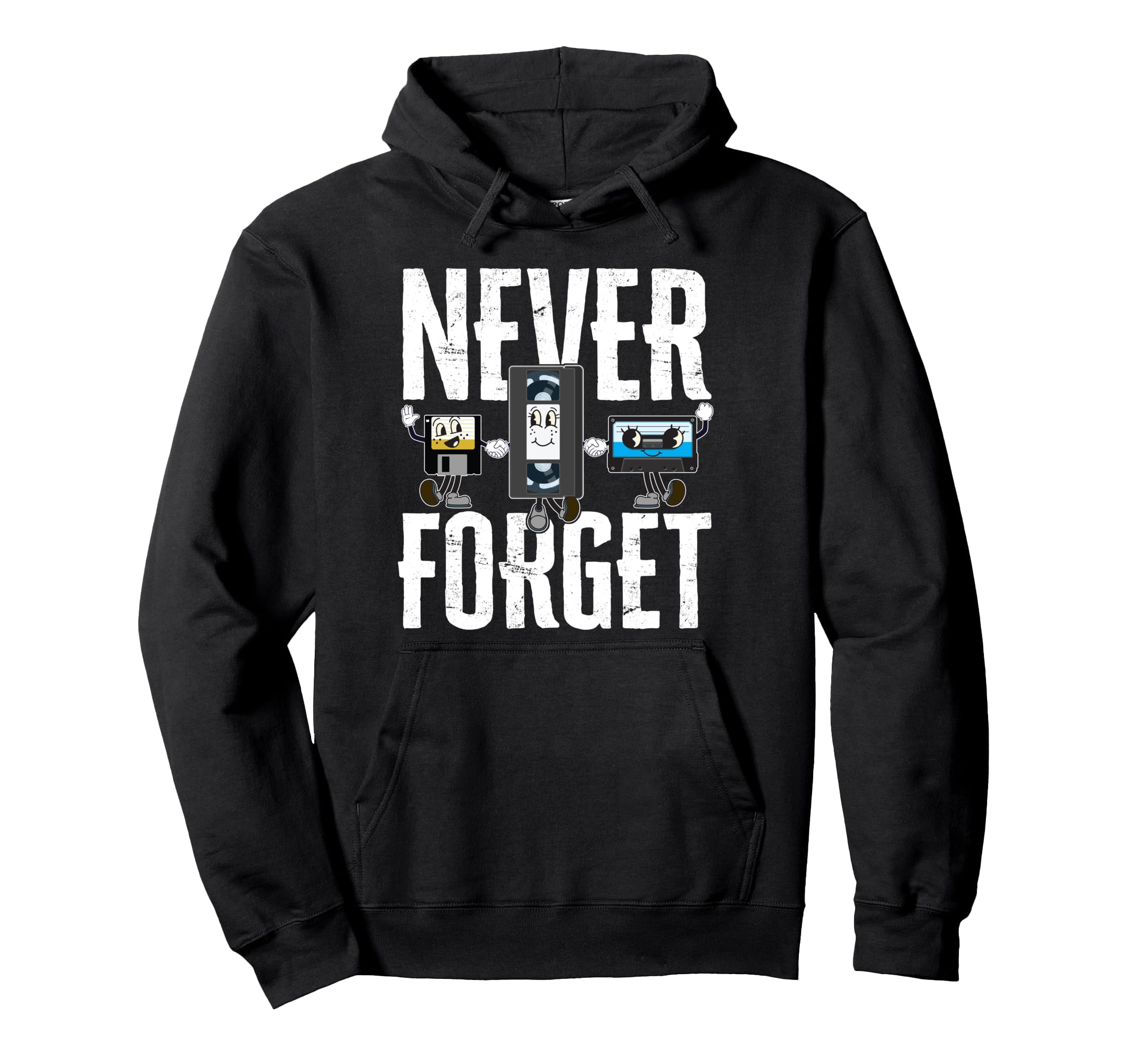 Never Forget Old School Cassette Tape Hoodie - Aesthetic Graphic Men Women - T-Shirt, Sweatshirt, Hoodie