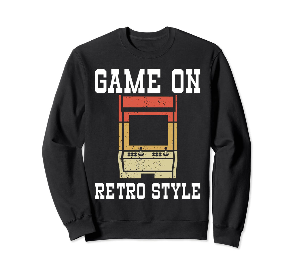 80S Arcade Nostalgia Pixel Art Sweatshirt - Custom Art Print for Adults - T-Shirt, Sweatshirt, Hoodie