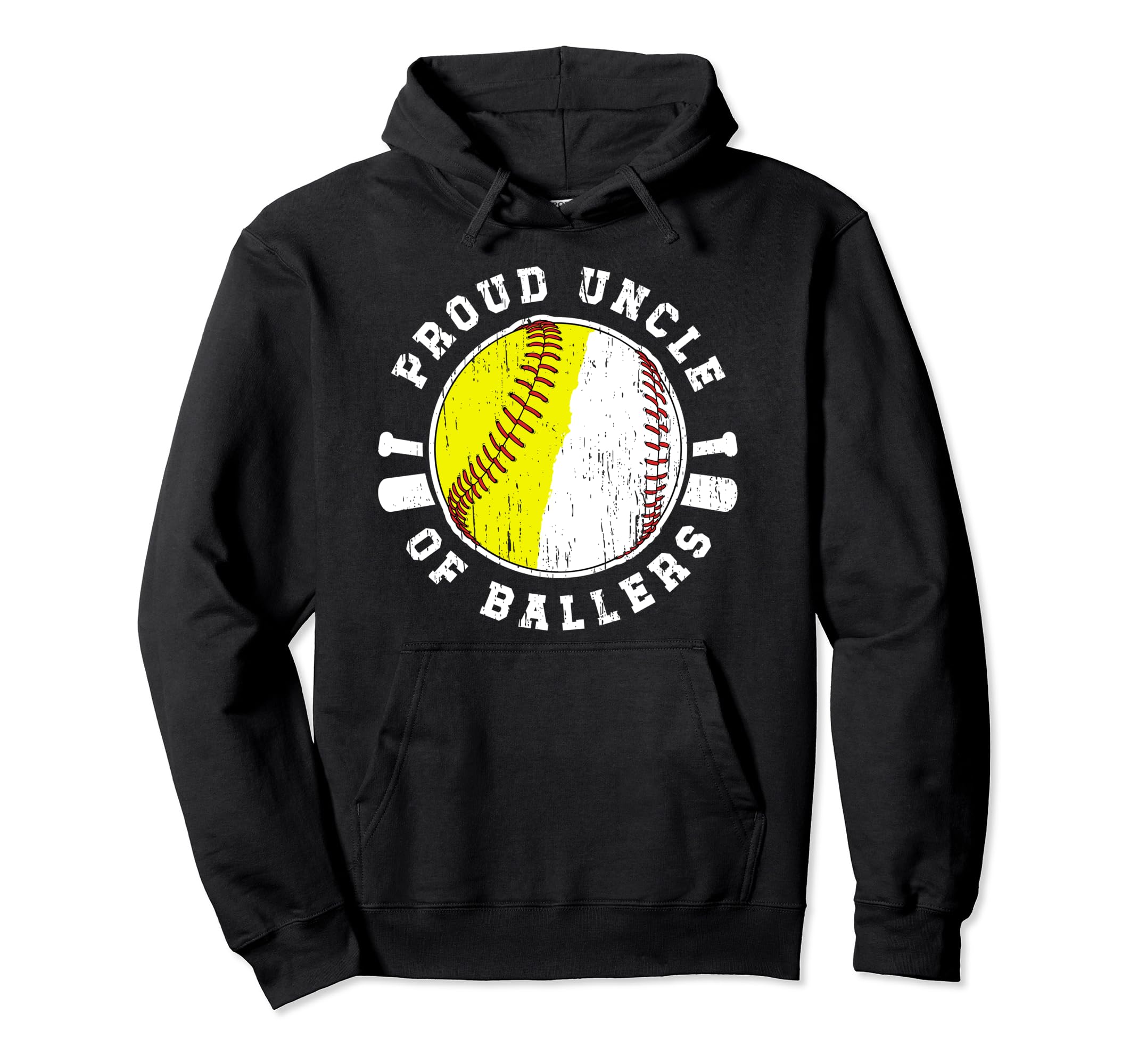 Proud Uncle Ballers Softball Hoodie - Aesthetic Graphic for Adults - T-Shirt, Sweatshirt, Hoodie