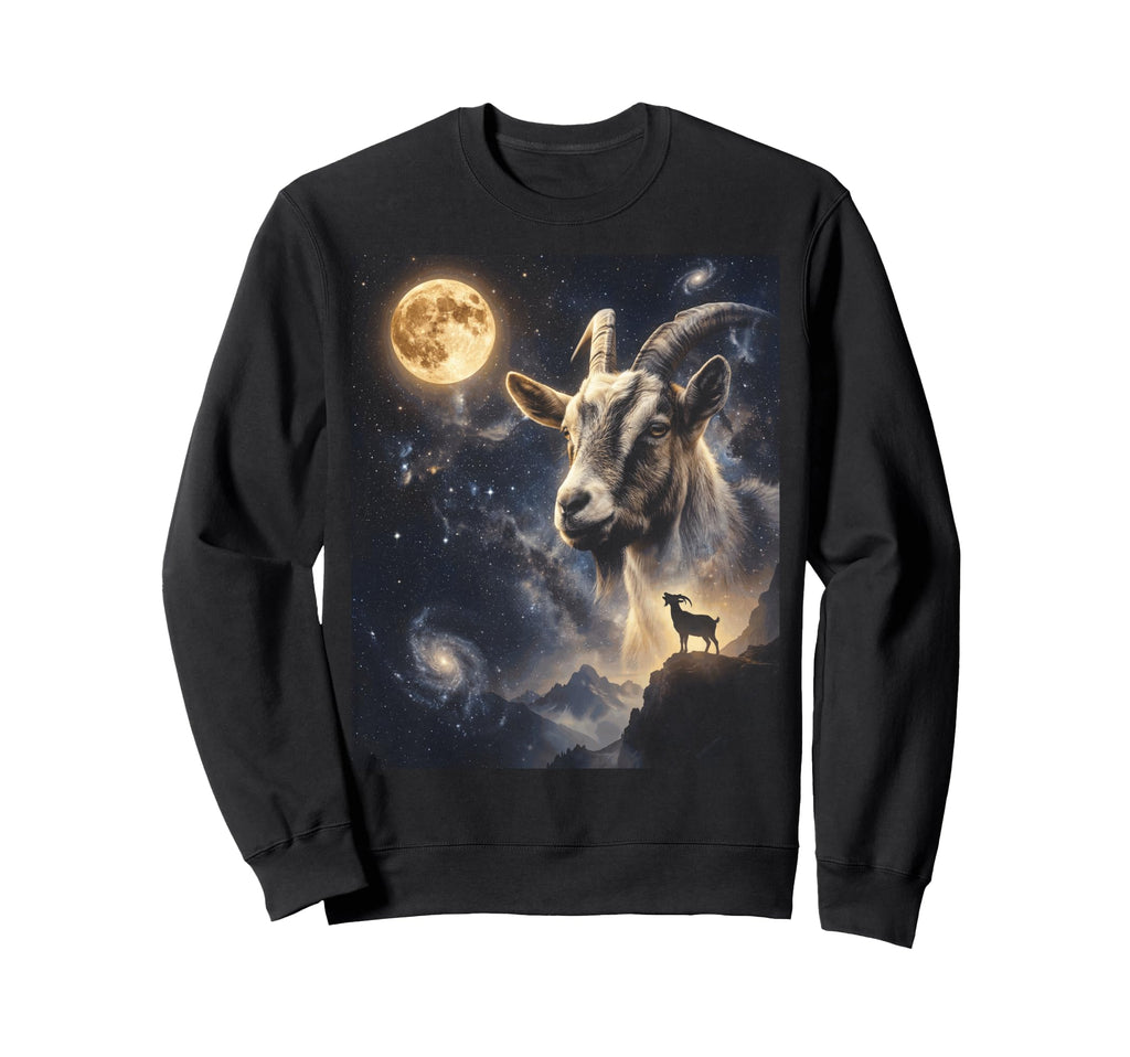 Celestial Goat Moon Howling 90S Sweatshirt - Aesthetic Graphic Men Women - T-Shirt, Sweatshirt, Hoodie