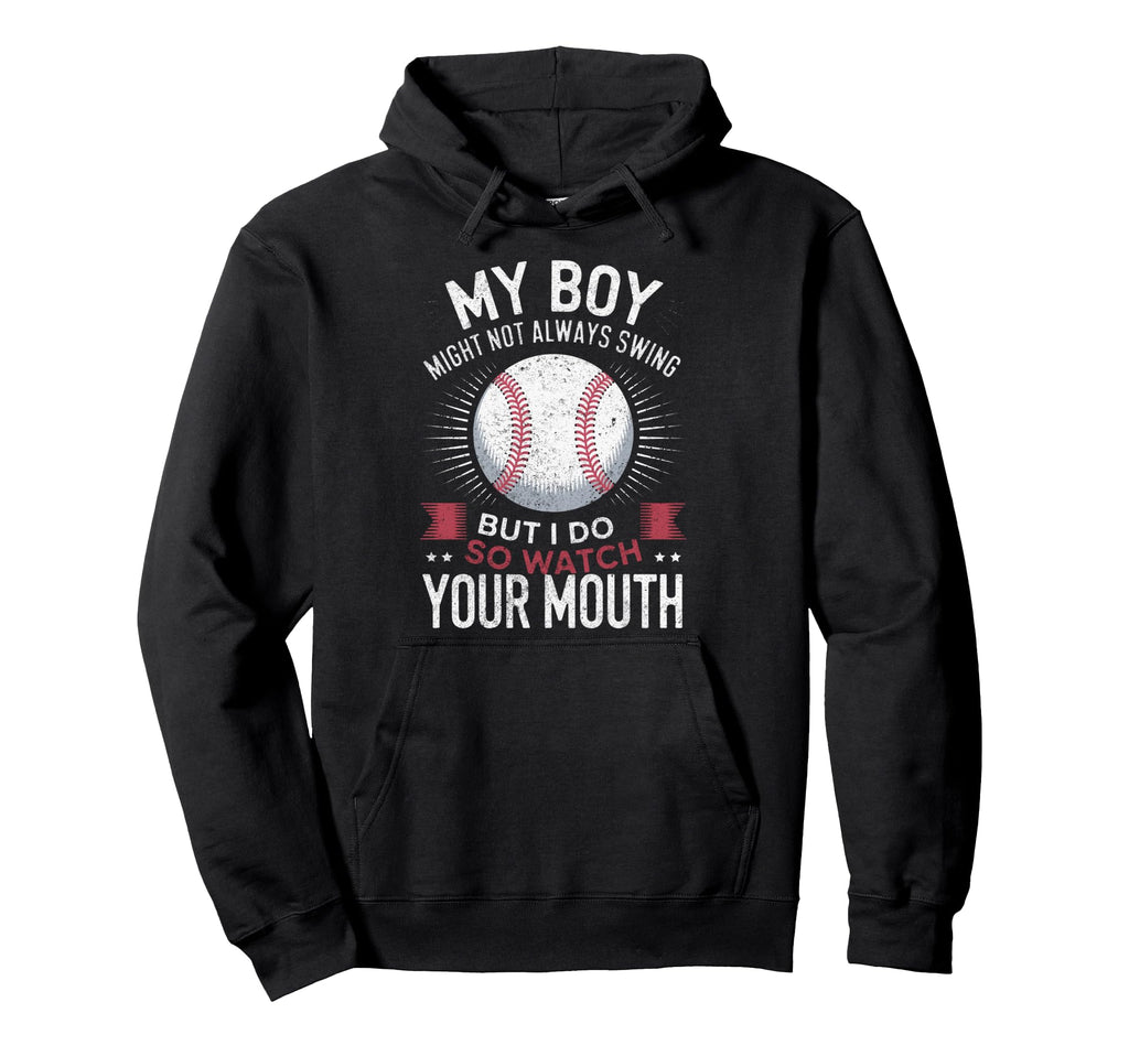 My Might Not Always Swing Baseball Mom Hoodie - Trendy Graphic Men Women - T-Shirt, Sweatshirt, Hoodie
