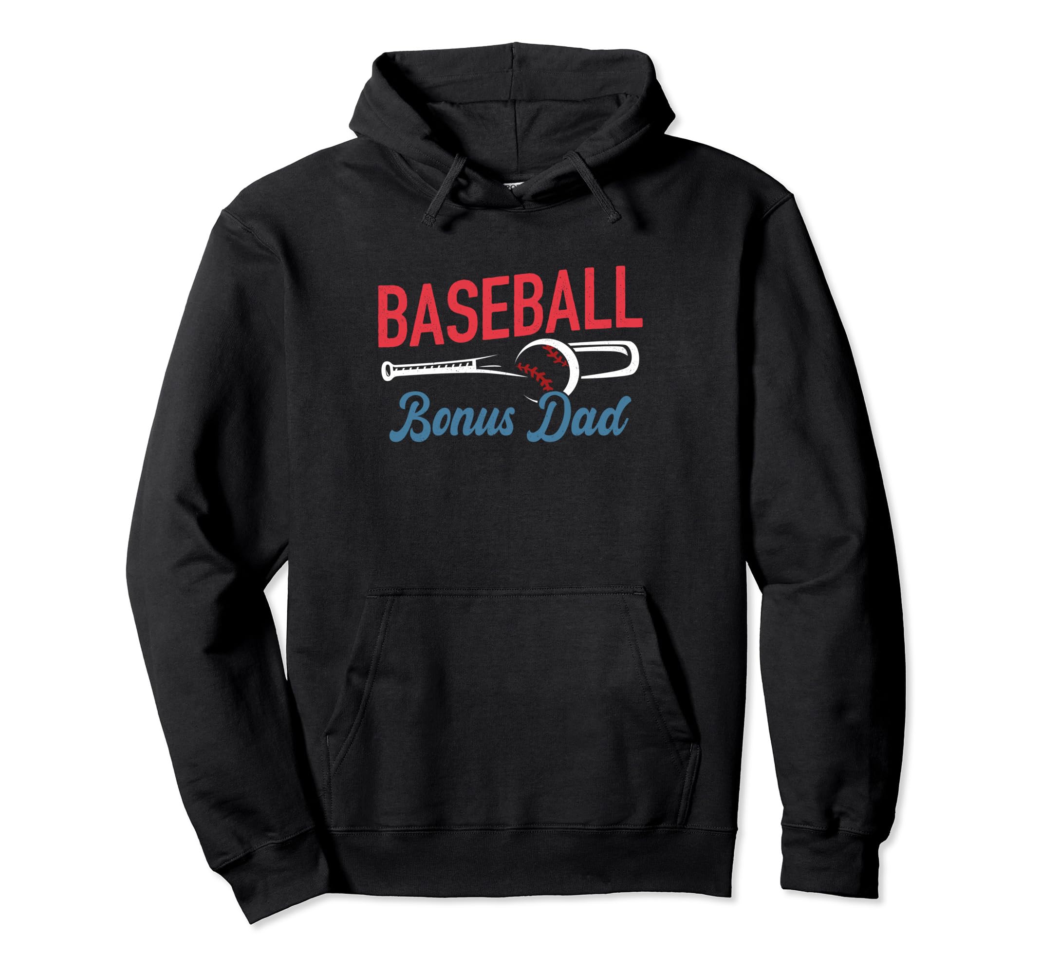 Baseball Bonus Dad Life Happy Fathers Hoodie - Graphic Print for Adults - T-Shirt, Sweatshirt, Hoodie