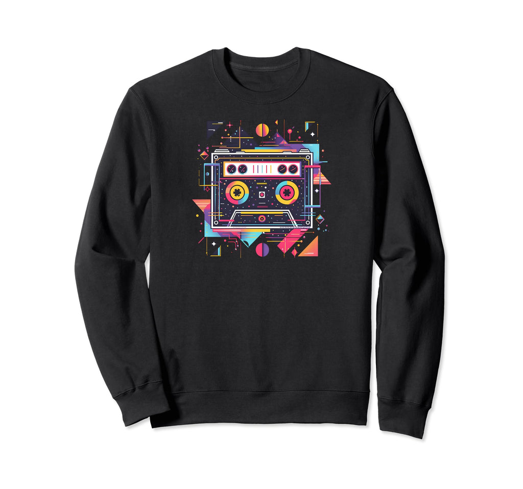 Geometric Cassette Tape 90S R B Sweatshirt - Graphic Print Unisex - T-Shirt, Sweatshirt, Hoodie