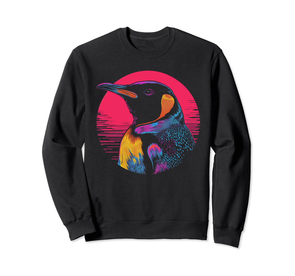Penguin Vaporwave Aesthetic Synthwave Sweatshirt - Trendy Graphic Unisex - T-Shirt, Sweatshirt, Hoodie