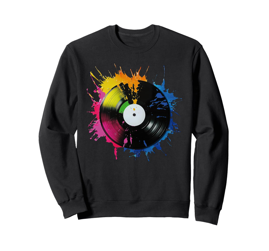 Music Lover Dj Turntable Vinyl Sweatshirt - Aesthetic Graphic Men Women - T-Shirt, Sweatshirt, Hoodie