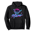 Miami Palm Trees Vaperwave Synthwave Hoodie - Minimalist Print for Adults - T-Shirt, Sweatshirt, Hoodie
