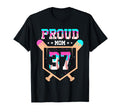 Proud Mom Baseball Player Number 37 T-Shirt - Custom Art Print Men Women - T-Shirt, Sweatshirt, Hoodie