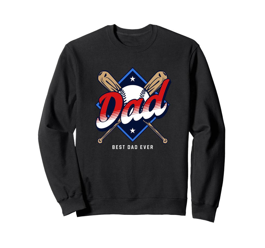 Baseball Dad Mens Baseball Sweatshirt - Trendy Graphic Unisex - T-Shirt, Sweatshirt, Hoodie